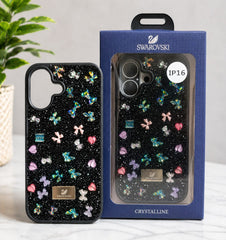 iPhone 16 Black Glitter Color Case