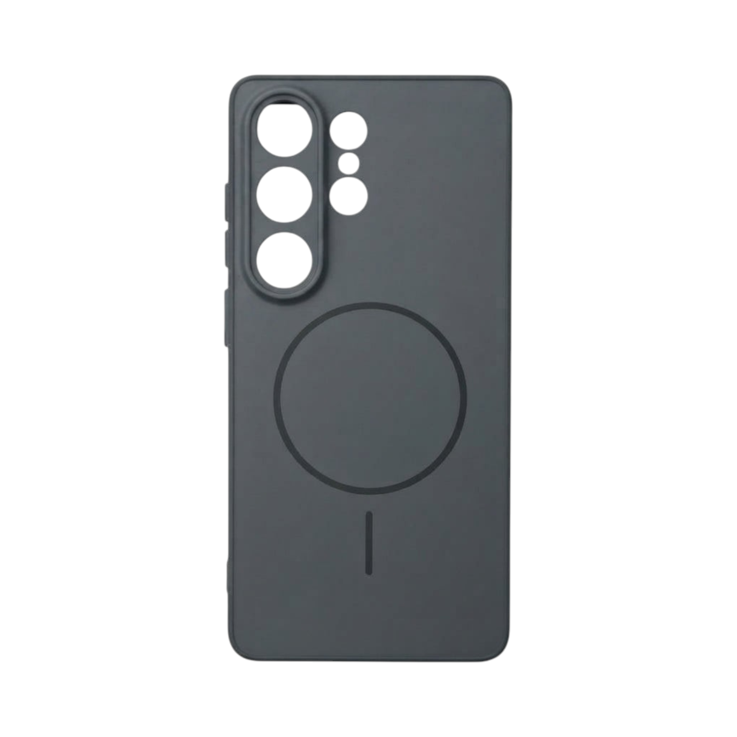 OBtech piblue MagSafe protective cover for Samsung Galaxy S25 FE in dark grey with raised camera bezels