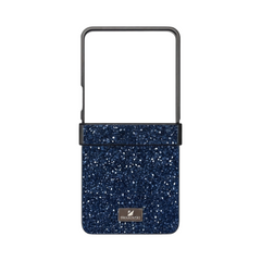 OBtech Swarovski Crystalline Samsung Galaxy Z Flip 7 cover in deep blue with shimmering crystal embellishments