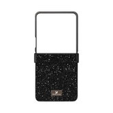 OBtech Swarovski Crystalline black crystal-embedded protective case for Samsung Galaxy Z Flip 7