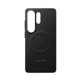 OBtech black carbon fiber magnetic case for Samsung Galaxy S25 Ultra with precise camera and port cutouts