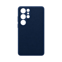 OBtech premium navy blue leather protective case for Samsung Galaxy S23 Ultra with precise camera cutouts