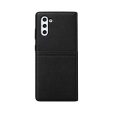 OBtech VPG Adelman Series black faux-leather protective case for Samsung Galaxy Note 10 with a slim TPU bumper