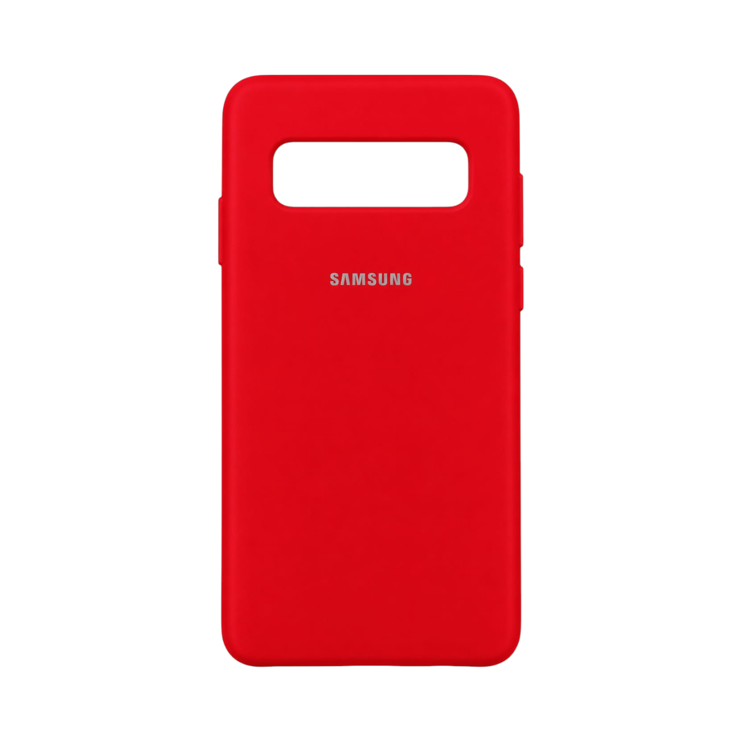 OBtech REMAX red liquid silicone protective case for Samsung Galaxy S10 with a smooth matte finish