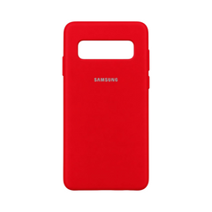 OBtech REMAX red liquid silicone protective case for Samsung Galaxy S10 with a smooth matte finish