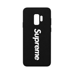 OBtech KEEPHONE Creative Case for Samsung Galaxy S9 in black with white Supreme logo branding