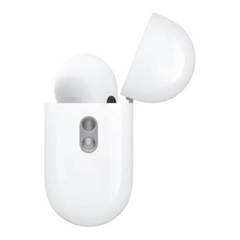 OBtech white wireless earbuds in an open charging case with a sleek minimalist design for high-definition audio.