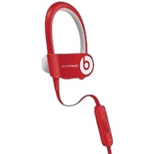 OBtech Beats Powerbeats² wireless earphones in red with secure-fit ear hooks and integrated remote control