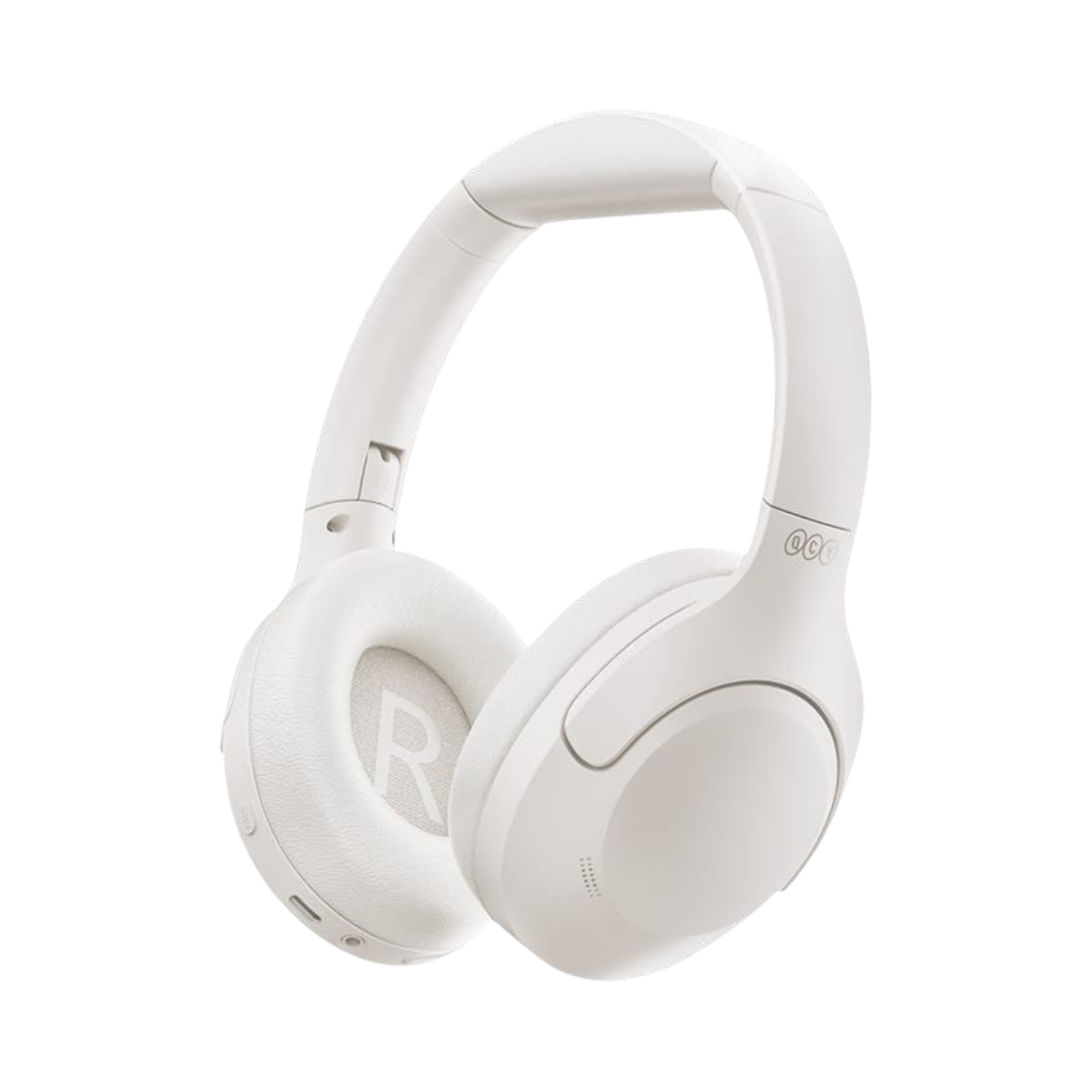 OBtech Deli LT700 wireless over-ear headphones in matte white with soft ear cushions and an adjustable headband.