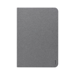 OBtech EUORO grey fabric book cover case for iPad 11 Pro with a slim, protective design and minimalist aesthetic.