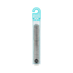 OBtech FIZZ Chain stainless steel smart watch strap in a clear plastic retail packaging with a turquoise hanger.