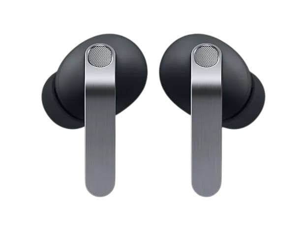 OBtech Galaxy Buds4 Pro wireless earbuds featuring a sleek metal blade design and dark matte finish