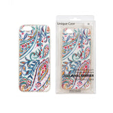 OBtech iPhone 6 protective case featuring a vibrant multi-colored paisley floral pattern in clear packaging
