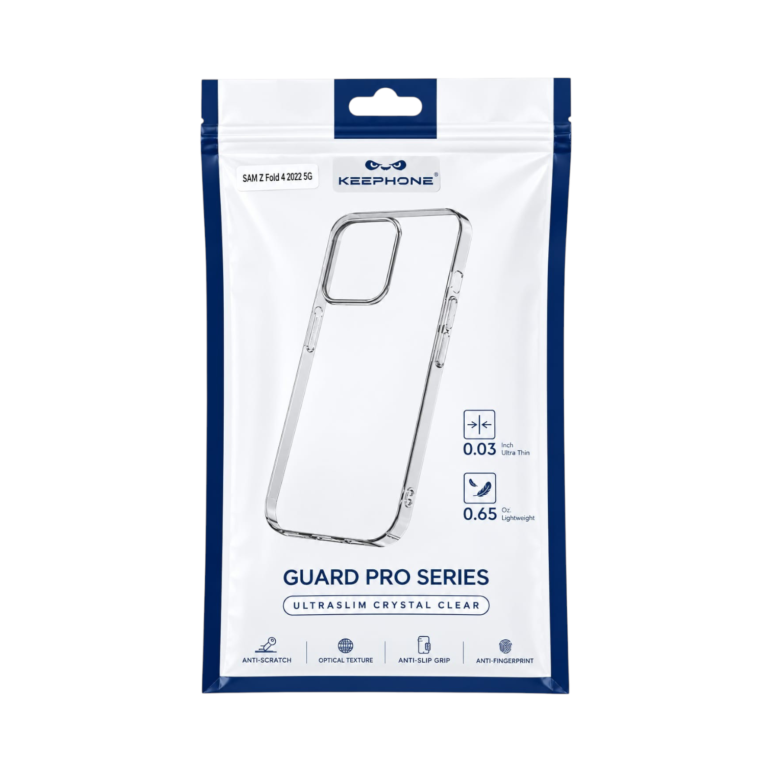 OBtech KEEPHONE Guard Pro Series ultra-clear transparent protective case for Samsung Galaxy Z Fold in retail packaging