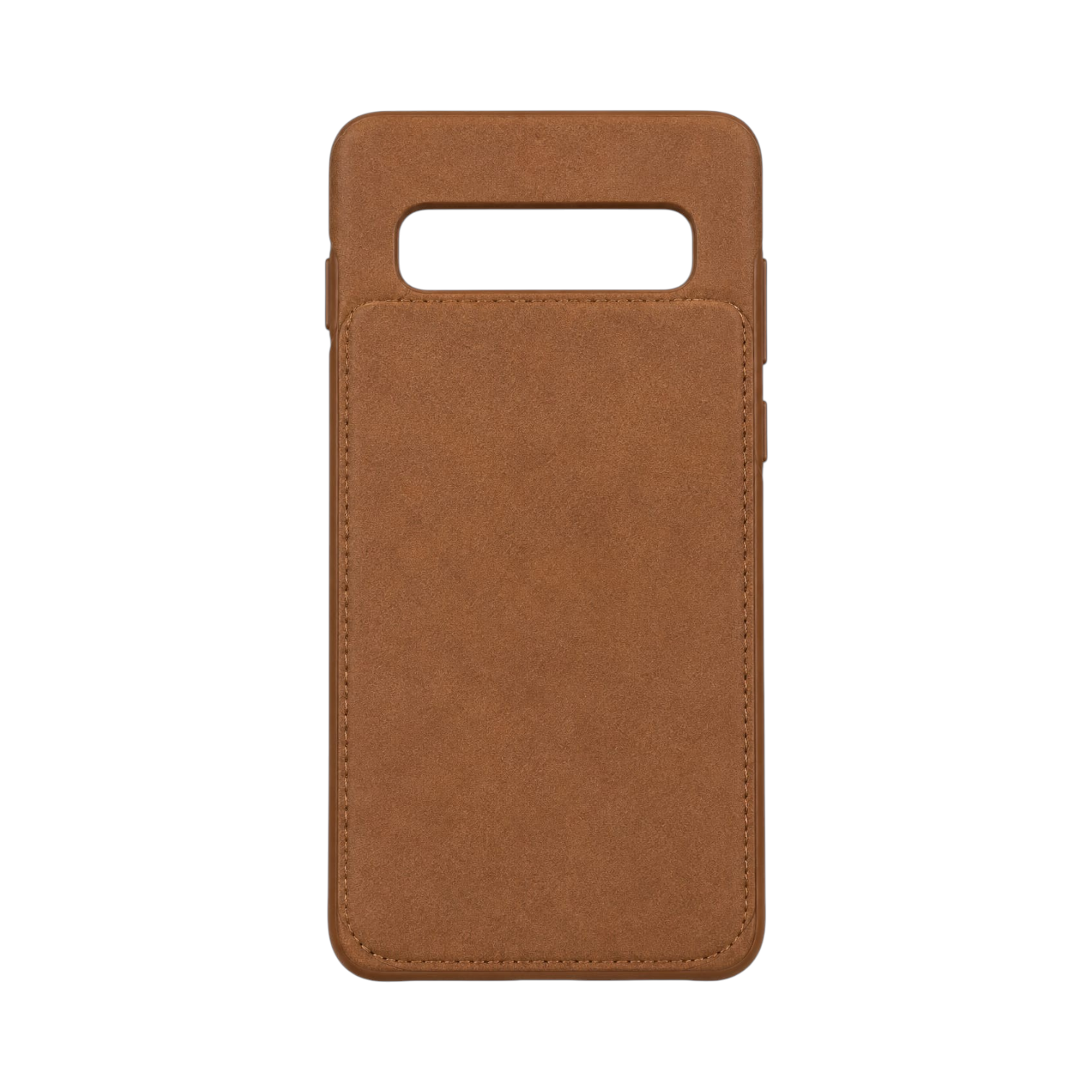 OBtech LAB 31 Samsung Galaxy S10 brown faux leather phone case with integrated rear card holder slot