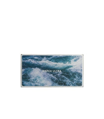 OBtech Micro Fit W800 Ultra smartwatch with a 2.01-inch infinite display showing a dynamic ocean wave graphic