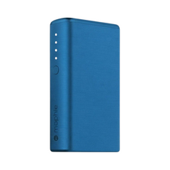 OBtech mophie Essential Power Boost 5,200mAh portable power bank in blue with LED battery indicator lights