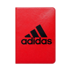 OBtech red protective book cover for Samsung T825 tablet featuring a black adidas logo and textured finish
