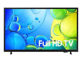OBtech Samsung 48 inch HD Smart TV with slim black frame displaying vibrant blue and green abstract bubbles