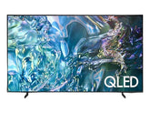 OBtech Samsung 55 inch Q60D 4K QLED Smart TV with vibrant abstract blue screen display and ultra-slim bezel design