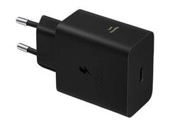 OBtech Samsung 60W USB-C power adapter in black with Super Fast Charging 3.0 and compact travel-friendly design.