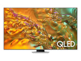 OBtech Samsung 65 inch QLED Q80D 4K Smart TV with a slim bezel-less design and vibrant abstract screen display