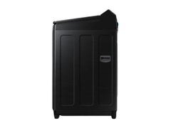 OBtech Samsung 21kg top-load washing machine in black, side profile view showing modern design and durable finish.