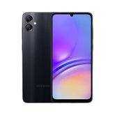 OBtech Samsung Galaxy A05 smartphone in black with a 6.7-inch display and dual rear camera system