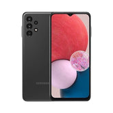 OBtech Samsung Galaxy A13 smartphone in black with a 6.6-inch display and quad-camera system on the back.