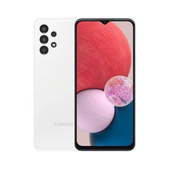 OBtech Samsung Galaxy A13 smartphone in white with a 6.6-inch display and quad-camera system
