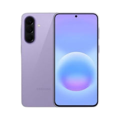 OBtech Samsung Galaxy A57 5G smartphone in light purple with a vibrant Super AMOLED display and triple rear camera system.