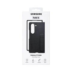 OBtech black standing cover with integrated kickstand for Samsung Galaxy Z Fold 6 in retail packaging