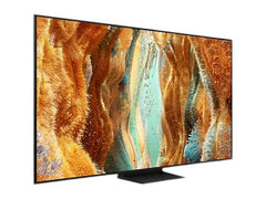 OBtech Samsung 65 inch Neo QLED 4K Smart TV with ultra-slim AirSlim design displaying vibrant abstract golden art