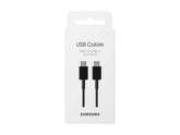 OBtech Samsung 1.8m USB-C to USB-C 3A charging cable in white retail packaging