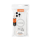 OBtech UAG transparent protective case for iPhone 16 Pro Max in original retail packaging with MagSafe ring