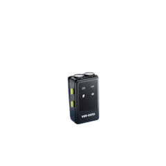 OBtech Ven-Dens VD-MIC017 compact black wireless microphone transmitter with side control buttons and branding