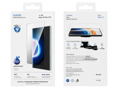OBtech X-level tempered glass screen protector for Galaxy S25 Ultra featuring 9H hardness and HD clarity.