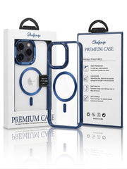 Shefange Transparent with Multi Color Borders iPhone Cover