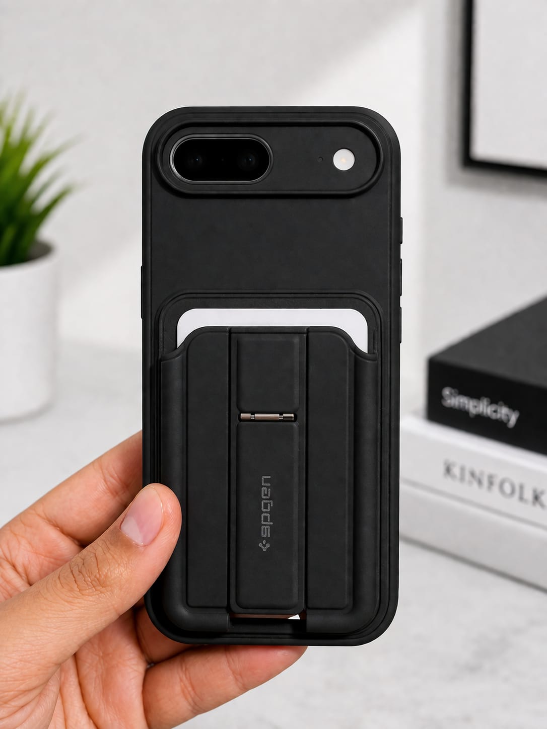 Spigen Stylish iPhone Cover With Portable Stand