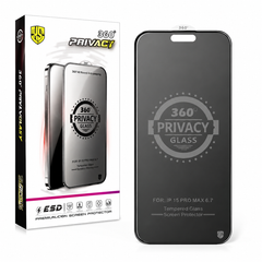 360° Privacy ESD anti-static tempered glass screen protector