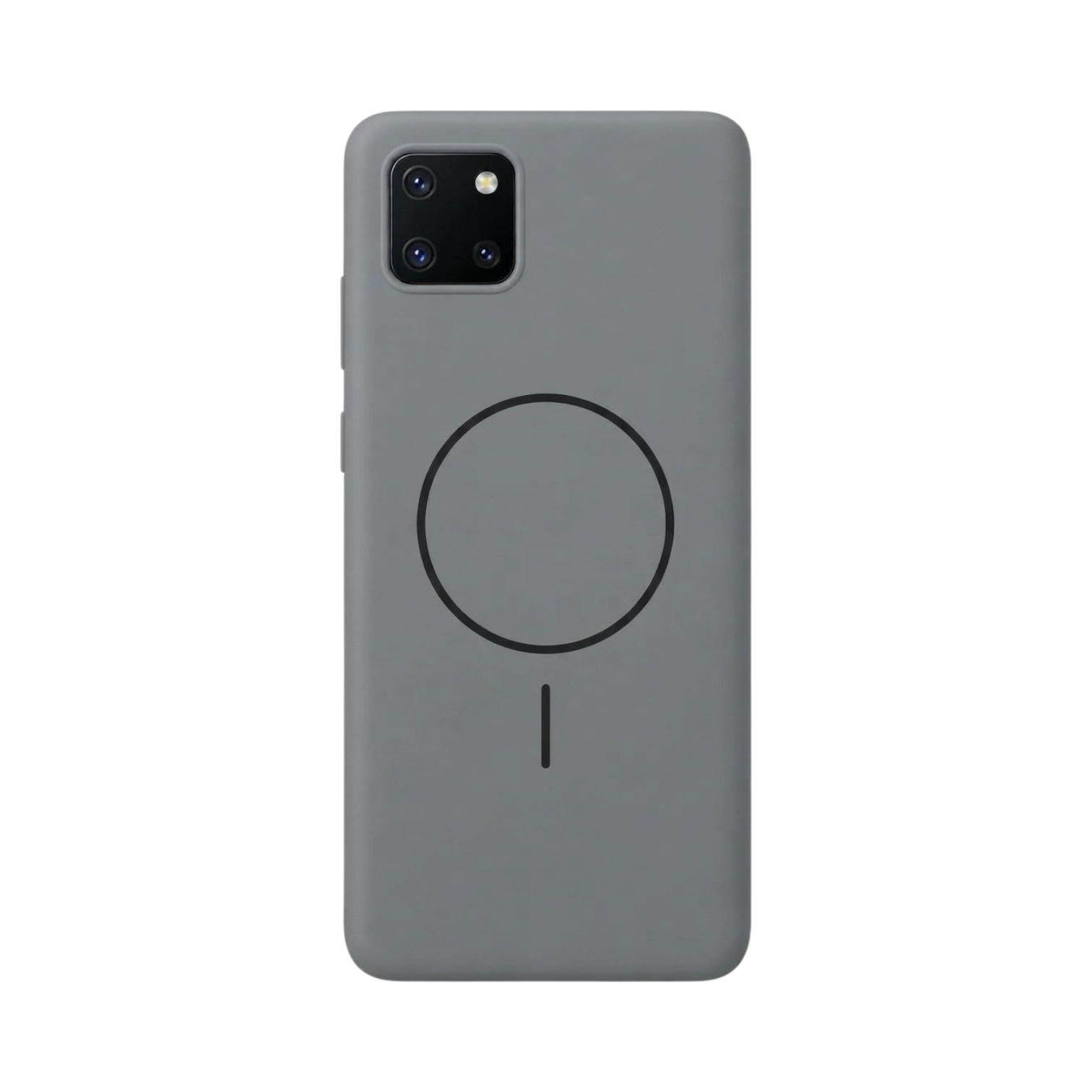 OBtech grey matte rubber phone case for Samsung Galaxy S10 Lite with magnetic charging ring design