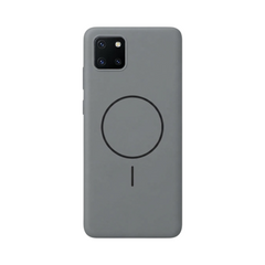 OBtech grey matte rubber phone case for Samsung Galaxy S10 Lite with magnetic charging ring design