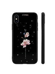 Mopesi Flower Design Black Color iP XS Max Cover