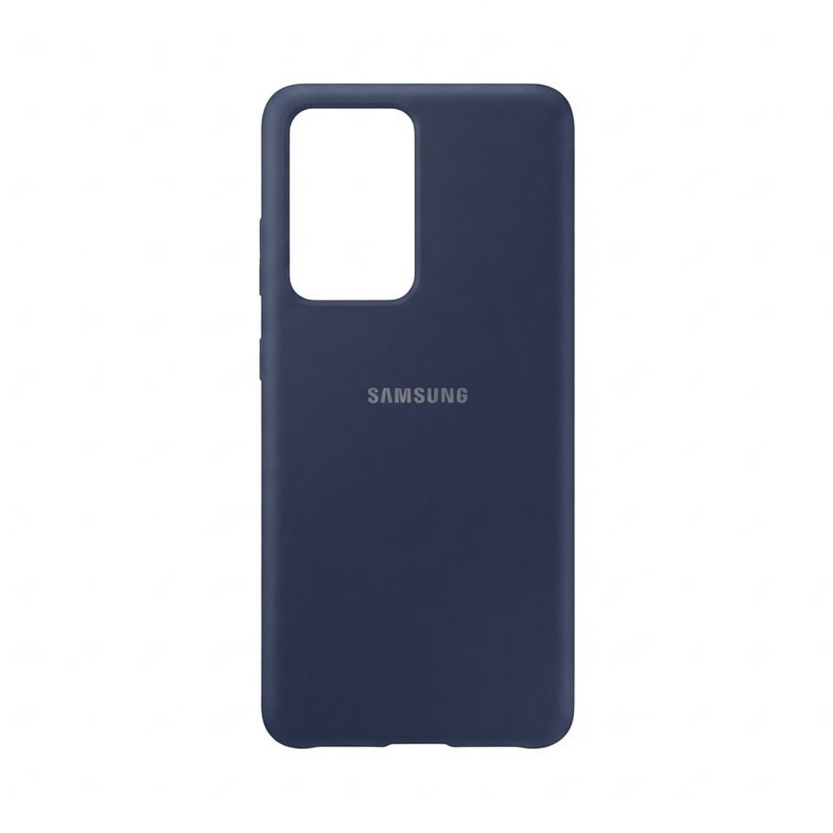 OBtech navy blue silicone protective cover for Samsung Galaxy S20 Ultra with precise camera and port cutouts