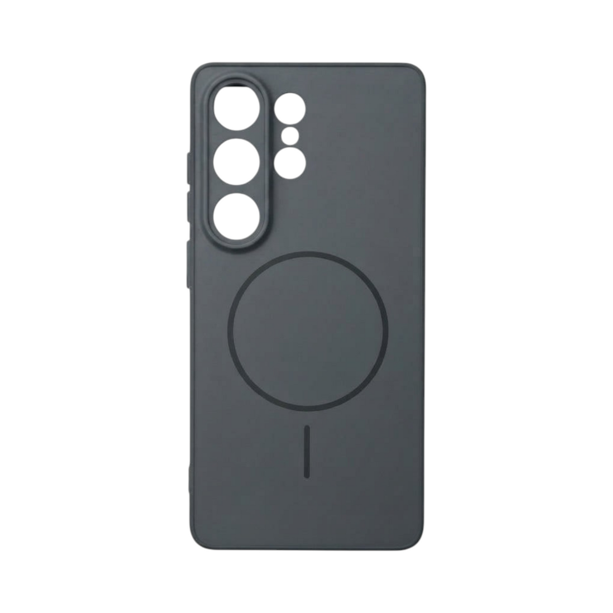 OBtech piblue MagSafe protective cover for Samsung Galaxy S25 FE in dark grey with raised camera bezels