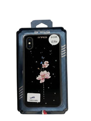 Mopesi Flower Design Black Color iP XS Max Cover