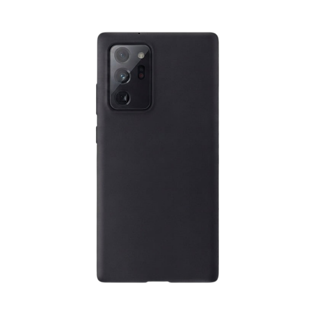 OBtech Samsung Galaxy Note 20 Ultra Smart Clear View Cover in matte black, showing the rear camera cutout.