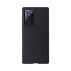 OBtech Samsung Galaxy Note 20 Ultra Smart Clear View Cover in matte black, showing the rear camera cutout.