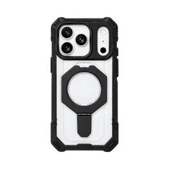 OBtech Kehumei rugged armor case for iPhone 18 Pro Max in black and clear with integrated kickstand and camera guard