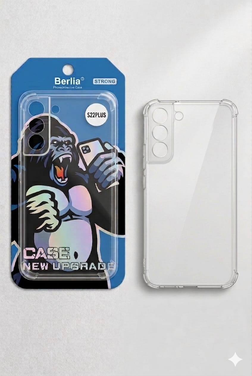 Berlia Transparent Jelly Clear Samsung S 22 Plus Cover